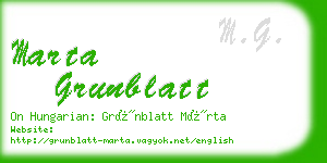 marta grunblatt business card